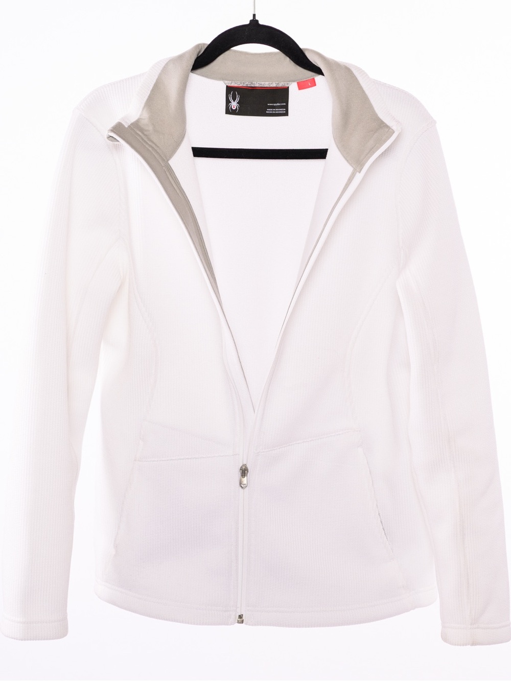 Spyder White Jacket with Light Gray Trim